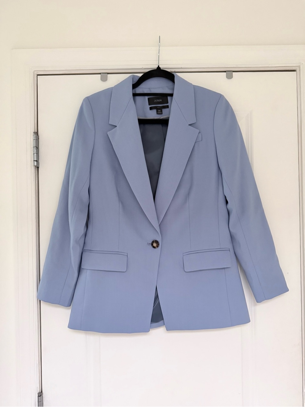 J Crew Willa Blazer Single Button | Italian City Wool in Dark Seaside Sz 00 EUC